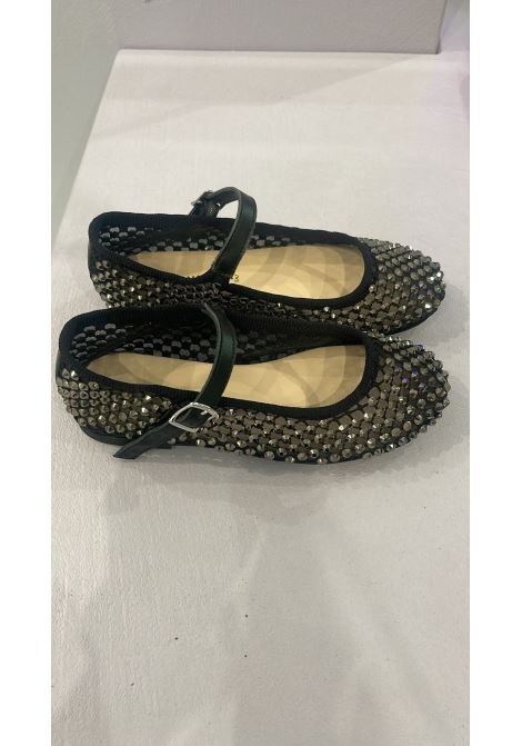 Ballerine con strass FLORENS | F1131001 RETE NERO/JET EMATITE